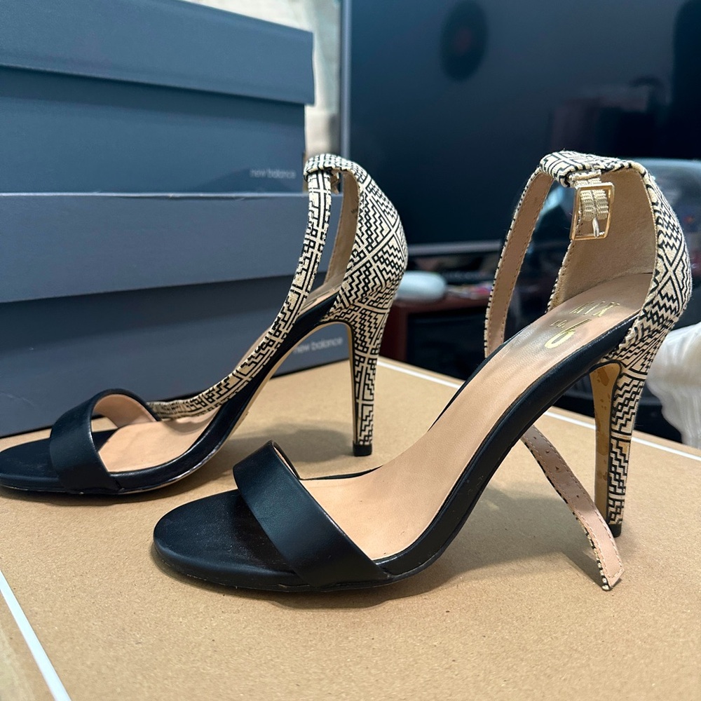 Geometric Black Heel